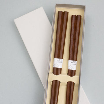 Handcraft Octagonal Ironwood 6-Coat Couple Chopsticks (Edo Karaki Chopsticks)