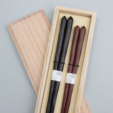 Handcraft Ebony and Rosewood Couple Chopsticks (Edo Karaki Chopsticks)