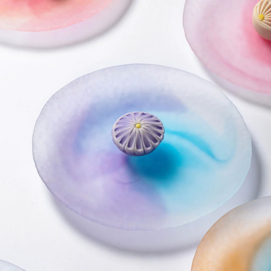 Hand-made Edo Glass Frosted Plate