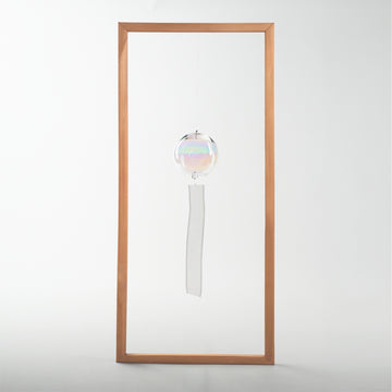 Handblown Rainbow Glass Wind Chime