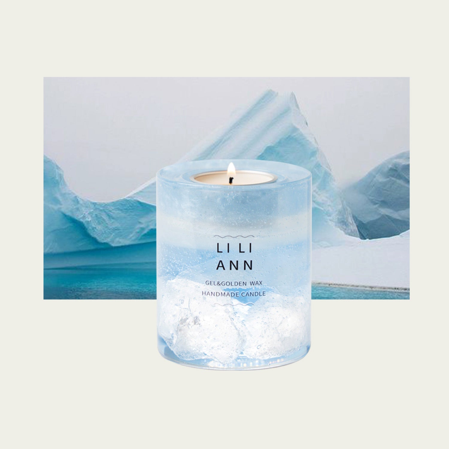Handmade Crystal Candle Set (Glacier Monologue)