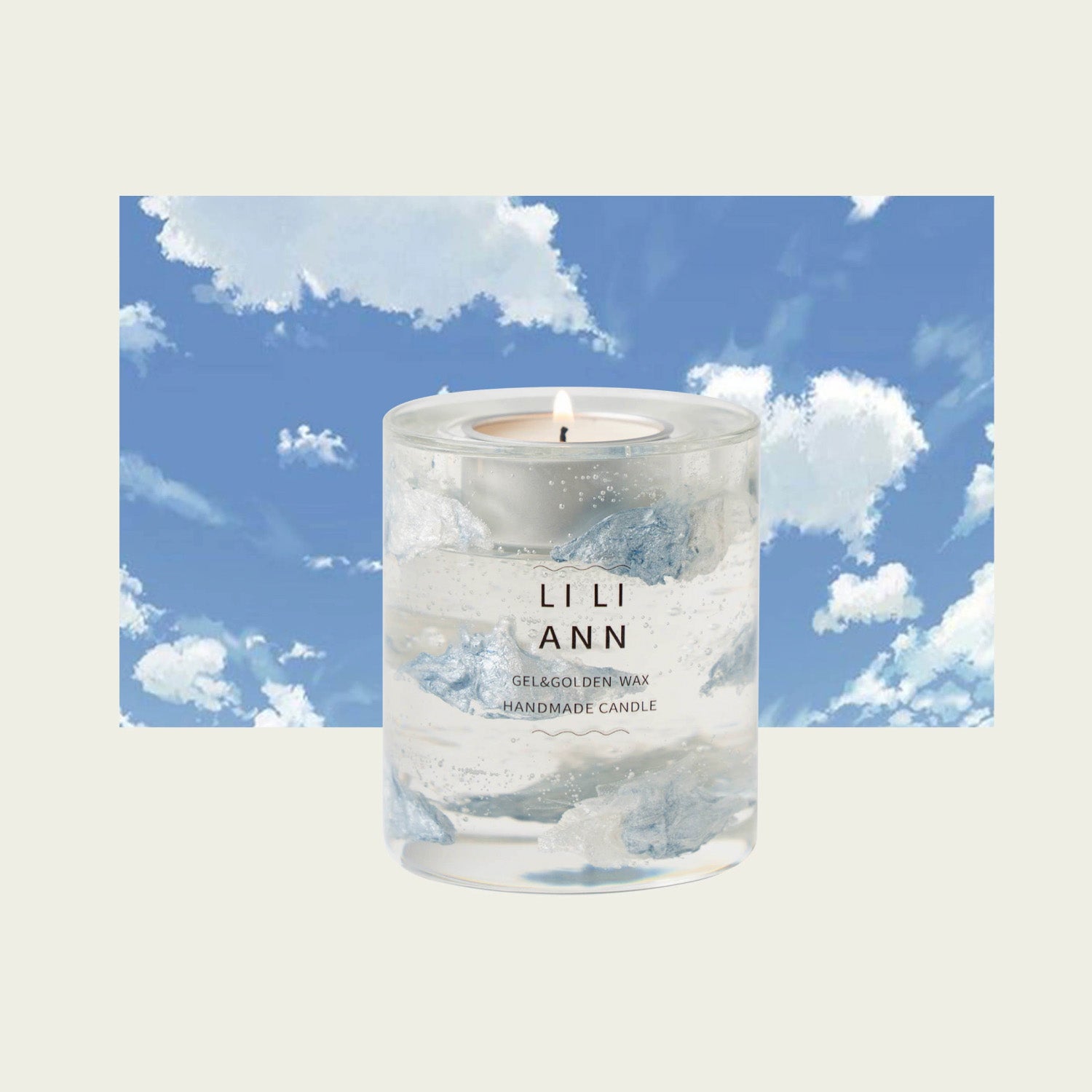 Handmade Crystal Candle Set (Wandering Clouds)