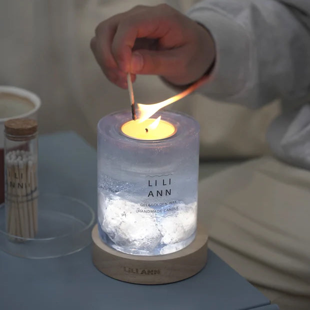 Handmade Crystal Candle Set (Glacier Monologue)