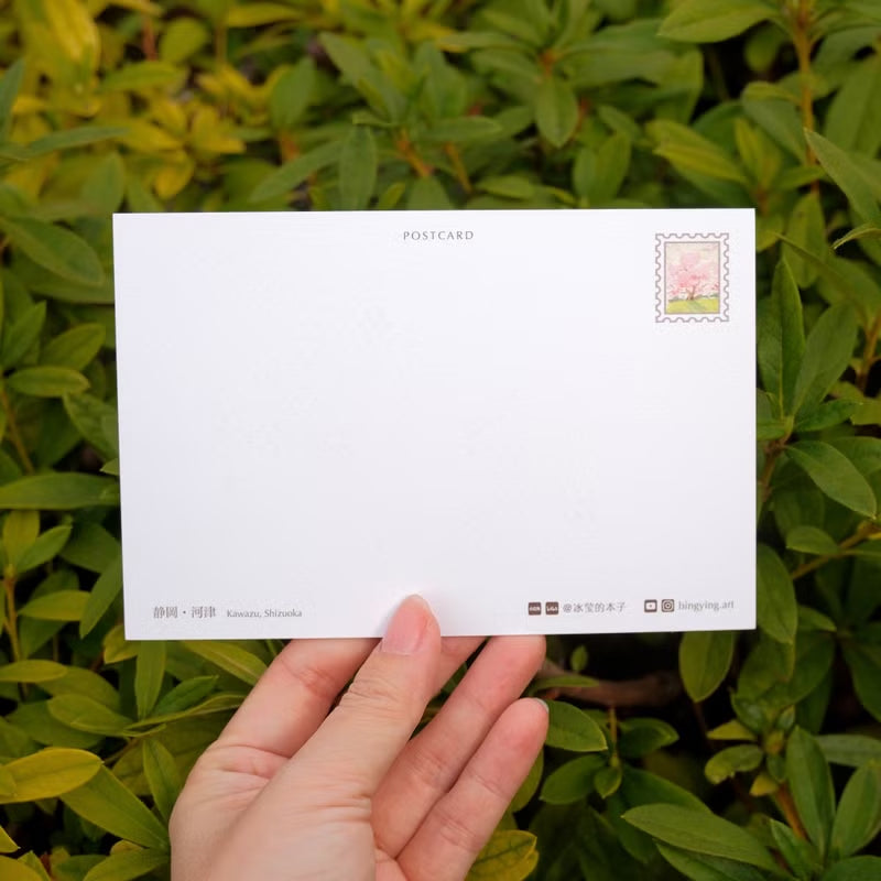 Japan Scenery Watercolor Postcard (Cherry Blossom)
