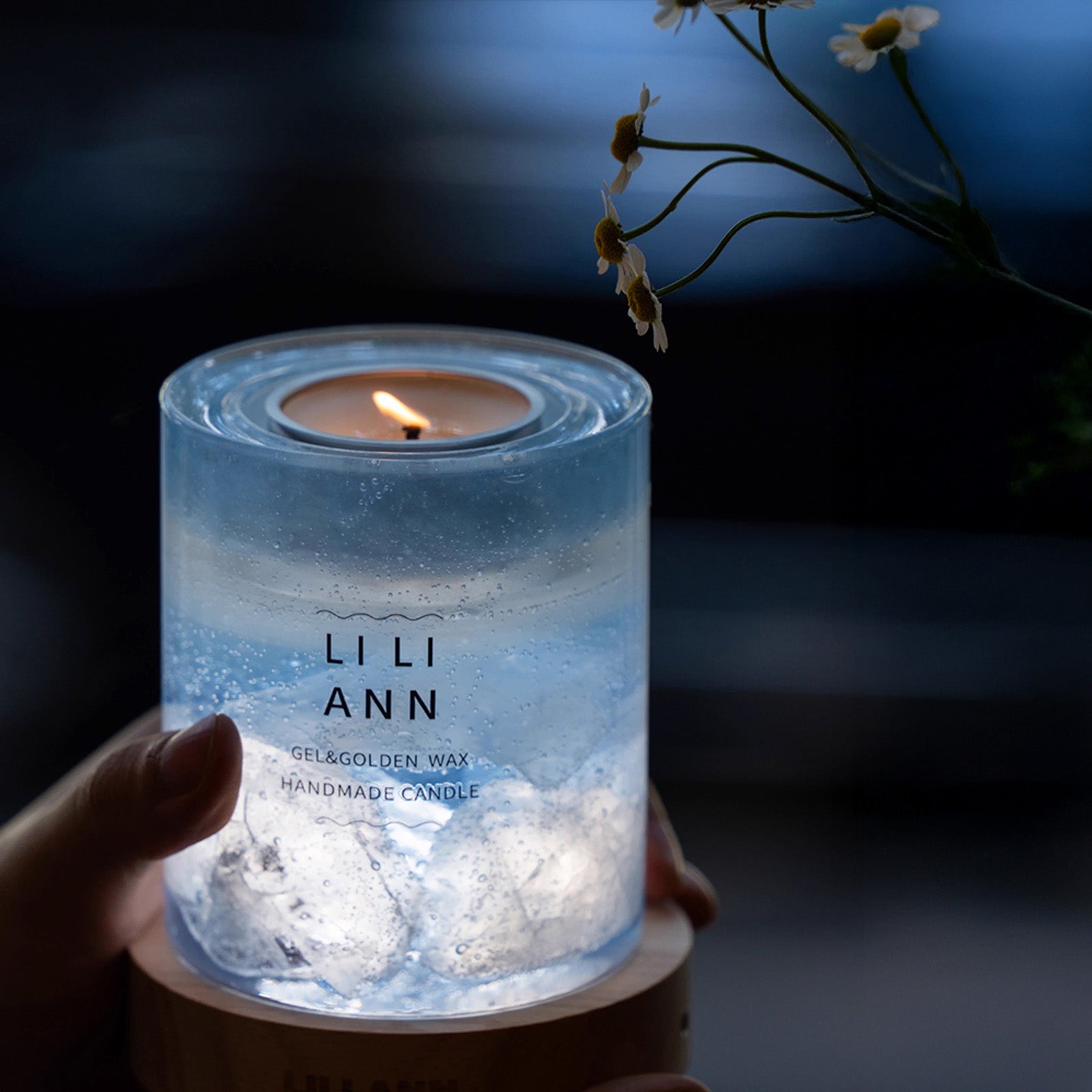 Handmade Crystal Candle Set (Glacier Monologue)